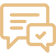 light gold communication icon