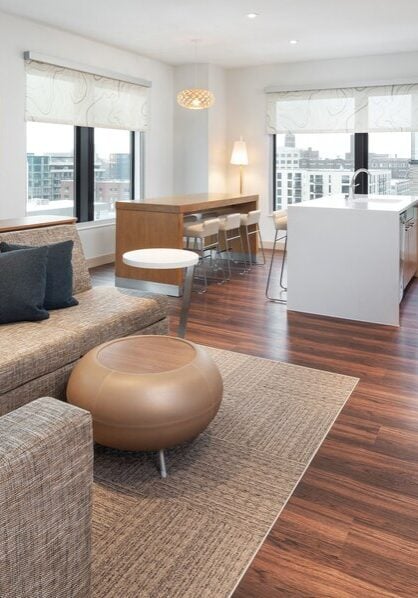 element mpls hotel suite with shades